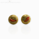 Japanese Inro Fish - Clip-On Earrings